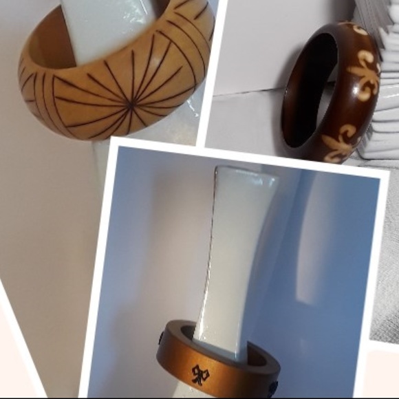 COPY - Bundle of 3 wooden bangles - Picture 1 of 7